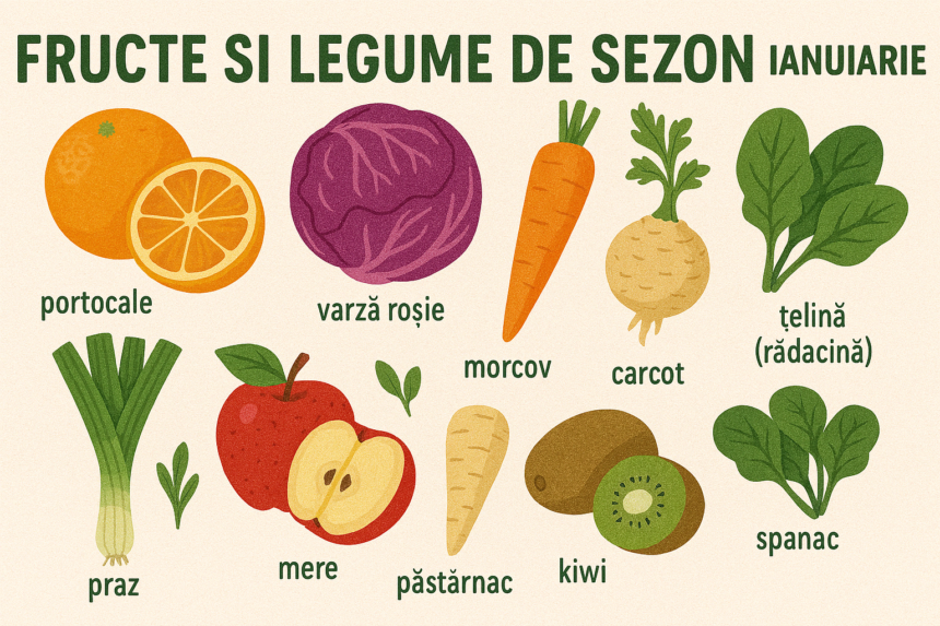 Fructe si legume de sezon in ianuarie sfaturi utile