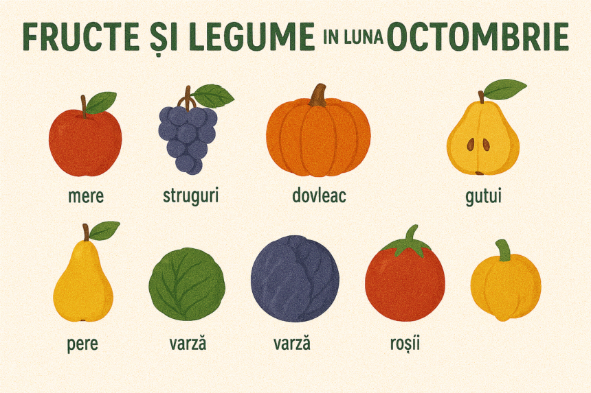 Fructe si legume in luna octombrie sfaturi utile