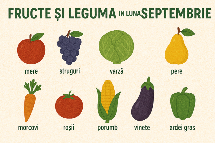 Fructe si legume in luna septembrie sfaturi utile